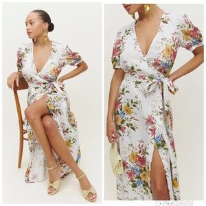 Reformation Weiss Linen Dress In Chantilly New with Tags!